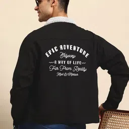 Mast & Harbour Men Typography No Denim Jacket-picture-8