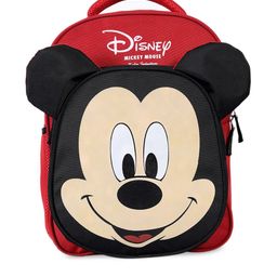 Kuber Industries Unisex Kids Red & Black Graphic Backpack-46