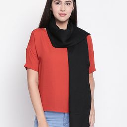 Style Quotient Black Solid Woollen Scarf-image-29