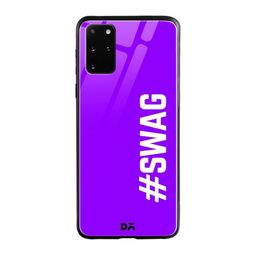 DailyObjects Purple & White Swag Samsung Galaxy S20 Plus Shock Absorbent Glass Case-18