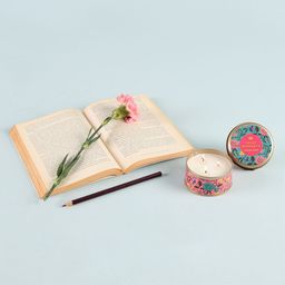 Chumbak Pink & Blue Printed Scented Travel Tin Candle-27