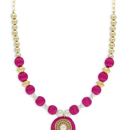 AKSHARA Pink & White Choker Necklace-39