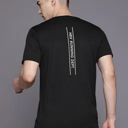 HRX by Hrithik Roshan Rapid-Dry Brand Logo Print Running T-shirt-picture-11