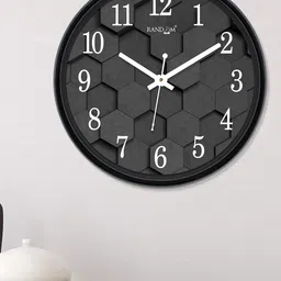 RANDOM Charcoal Round Printed 30 cm Analogue Wall Clock-image-43