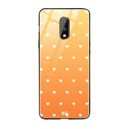 DailyObjects Mustard Yellow & White Summer Hearts OnePlus 7 Glass Case-28