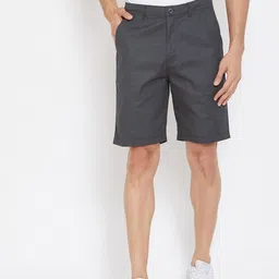 Hypernation Men Grey Solid Regular Fit Regular Shorts-picture-34