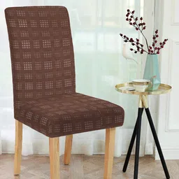 Cortina Brown Printed Chair Cover-image-91
