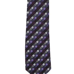 Calvadoss Purple & Mauve Checked Broad Tie-picture-20