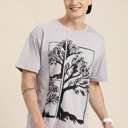 HERE&NOW Printed Drop-Shoulder Sleeves Pure Cotton T-shirt-picture-20