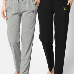 VIMAL JONNEY Women Pack Of 2 Solid Lounge Pants-image-129