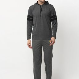 VIMAL JONNEY Men Grey Solid Night suit-image-66