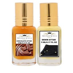 Menjewell Set of 2 Chocolate & Denim Attar 10 ml-14