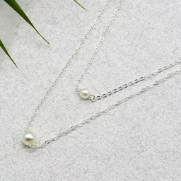 JOKER & WITCH Silver-Toned & White Layered Necklace-image-59