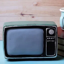 A Vintage Affair- Home Decor Blue & Black Vintage Television Set Tabletop Accent-image-22