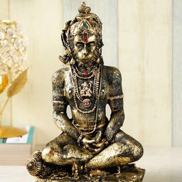 CraftVatika Gold-Toned Hanuman Idol Showpiece-picture-16