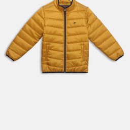 t-base Unisex Kids Mustard Yellow Solid Lightweight Puffer Jacket-30