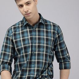 Van Heusen Sport Slim Fit Checked Pure Cotton Casual Shirt-image-69
