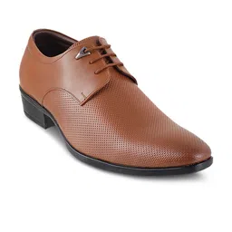 Mochi Men Tan Brown Formal Leather Derbys-picture-30
