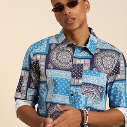 Sangria Men Ethnic Motifs Printed Opaque Casual Shirt-image-39