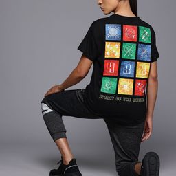 HRX by Hrithik Roshan Women Printed Relaxed Fit T-shirt-image-89