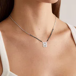 MINUTIAE Silver-Plated Crystals Mangalsutra-image-31
