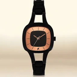 Fastrack Women Black & Rose Gold-Toned Dial Watch 6147NM01-image-59