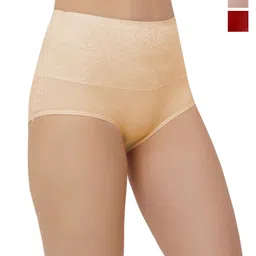Bella Voste Pack Of 3 Self Design High-Rise Anti Bacterial Tummy Control Hipster Briefs-picture-3