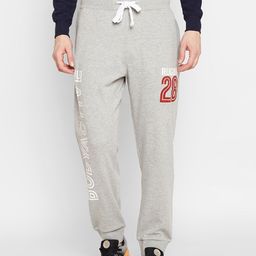 BODYACTIVE Men Grey Melange Printed Regular-Fit Joggers-image-52