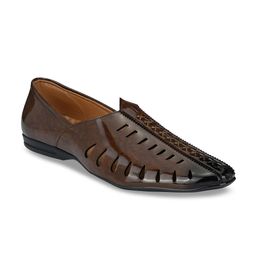 Prolific Men Brown Synthetic Patent Mojaris-picture-32