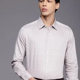Louis Philippe Slim Fit Floral Printed Pure Cotton Formal Shirt-image-56