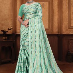 Mitera Floral Satin Saree-image-54