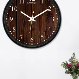 RANDOM Coffee Brown Round Printed 30 cm Analogue Wall Clock-image-25