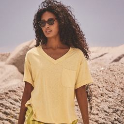NEXT V-Neck Drop-Shoulder Sleeves Oversized T-Shirt-image-85