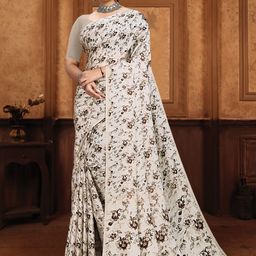 Mitera Floral Satin Saree-image-58