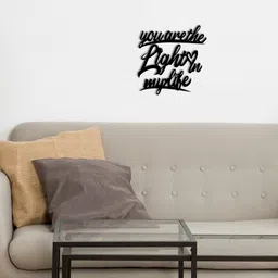 eCraftIndia Black You Are The Light In My Life Cutout Love Theme Wall Hanging-image-24