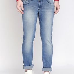 Basics Men Navy Blue Skinny Fit Low-Rise Clean Look Stretchable Jeans-image-93