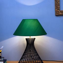 Homesake Green & Black Solid Classic Country Bedside Standard Table Lamp with Shade-48
