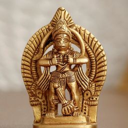eCraftIndia Gold-Toned Handcrafted Lord Hanuman Opening His Heart Figurine Showpiece-image-56