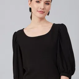 Marie Claire Women Black Solid Top-image-18