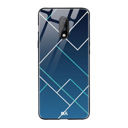 DailyObjects Blue & White Nebula Tech Lines OnePlus 7 Glass Case-48