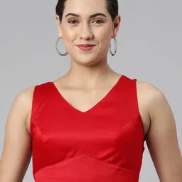 flaher Women Solid Satin Padded Saree Blouse-picture-47