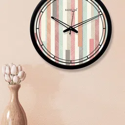 RANDOM Multicoloured Round Printed 30.4 cm Analogue Wall Clock-18