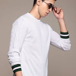 The Roadster Lifestyle Co. Acrylic Cable Knit Detail Pullover-picture-27