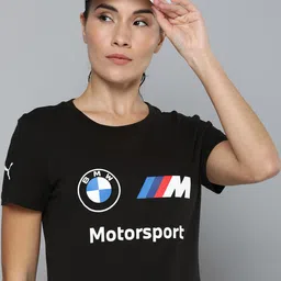 PUMA Motorsport Brand Logo Printed BMW M Essentials Pure Cotton T-shirt-image-56