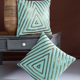 Alina decor Sea Green Set of 2 Solid Square Cushion Covers-picture-35
