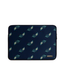 DailyObjects Unisex Navy Blue & Green Printed Laptop Sleeve-86