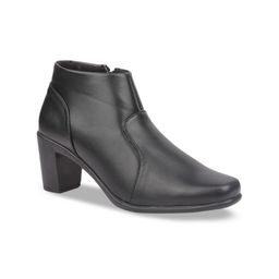 VALIOSAA Women Black Solid Heeled Boots-image-70