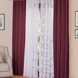 ROSARA HOME Set of 4 Door Curtains-image-5