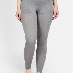 Ayaki Women Grey Melange Solid Thermal Bottom-image-9