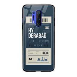 DailyObjects Blue & White Hyderabad City Tag OnePlus 8 Pro Glass Case-51